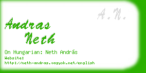 andras neth business card